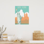 New York City slaapt nooit Poster (Keuken)