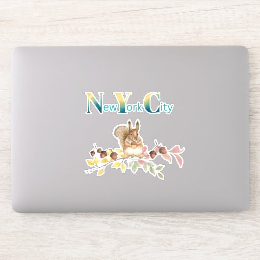 New York City Squirrel Sticker (Computer)