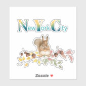 New York City Squirrel Sticker (Vel)