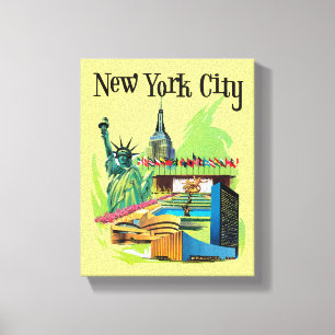 New york City standbeeld van vrijheid Reiskunst Canvas Afdruk