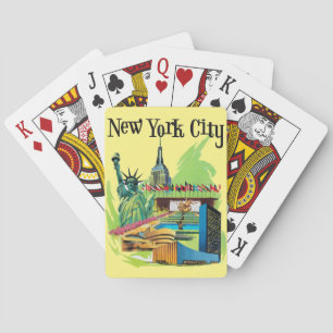  New York City standbeeld van vrijheid Reiskunst Pokerkaarten