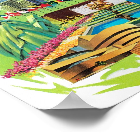  New york City standbeeld van vrijheid Reiskunst Poster (Hoek)