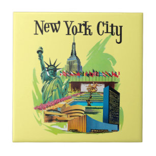  New York City standbeeld van vrijheid Reiskunst Tegeltje