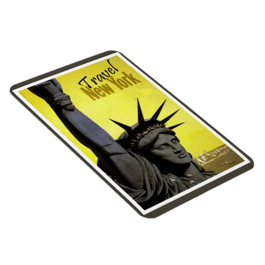 New York CIty Statue of Liberty Retro Magneet (Rechterzijde)