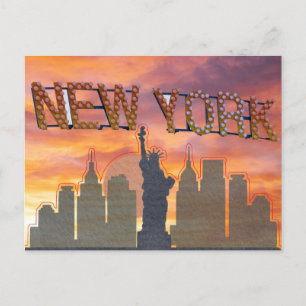 New York City Statue of Liberty Travel Briefkaart
