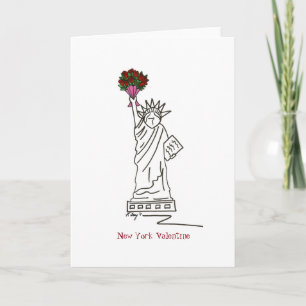 New York City Statue of Liberty Valentijnsdag Feestdagen Kaart