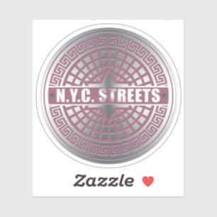 New York City Streets Pink Sticker