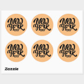 New York City Style Ronde Sticker (Vel)