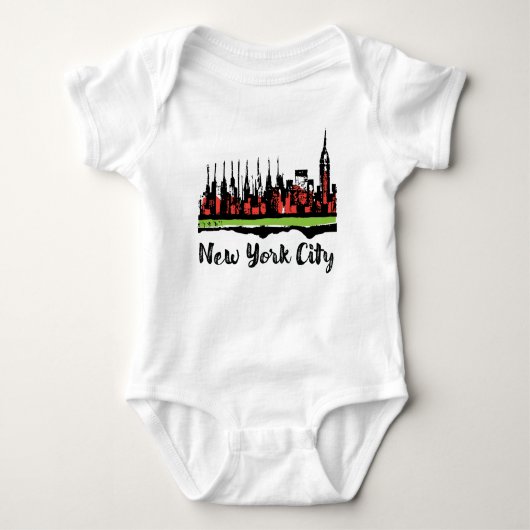 New York City T-shirt tekening / illustratie (Voorkant)