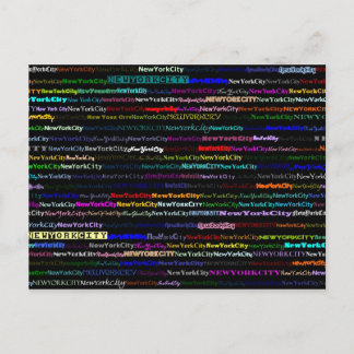 New York City Text Design I Carte postale