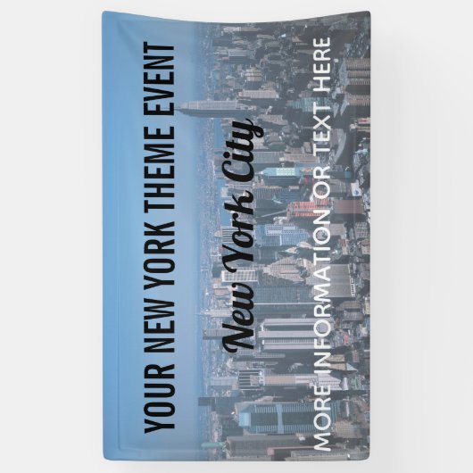 New York City Theme Party met skyline Spandoek (Verticaal)