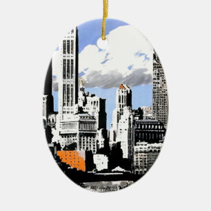 New York City Travel Keramisch Ornament