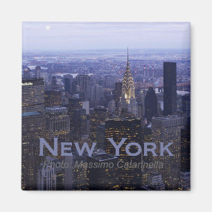 New York City Twilight Travel Fridge Magnet Magneet