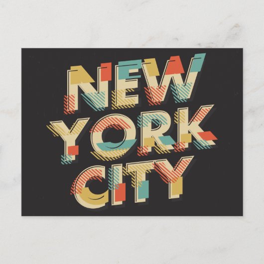 New York City Typografie briefkaart (Voorkant)