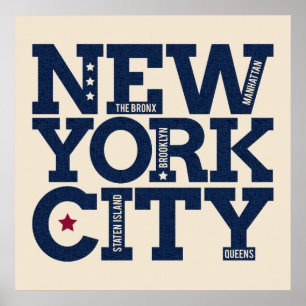 New York City Typografie poster
