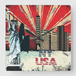 new york city usa grunge klok