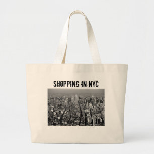 New York City USA skyline 1987 Grote Tote Bag