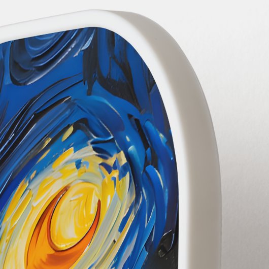 New York City Van Gogh Stijl Kunstontwerp Pickleball Paddle (Links Detail)