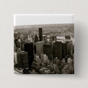 New York City van het Empire State Building Vierkante Button 5,1 Cm