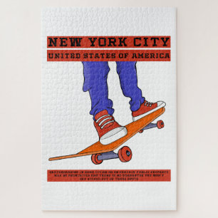 New York City, Verenigde Staten Cool Skateboard Legpuzzel