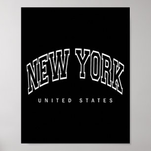 New York City - Verenigde Staten - Retro ontwerp - Poster
