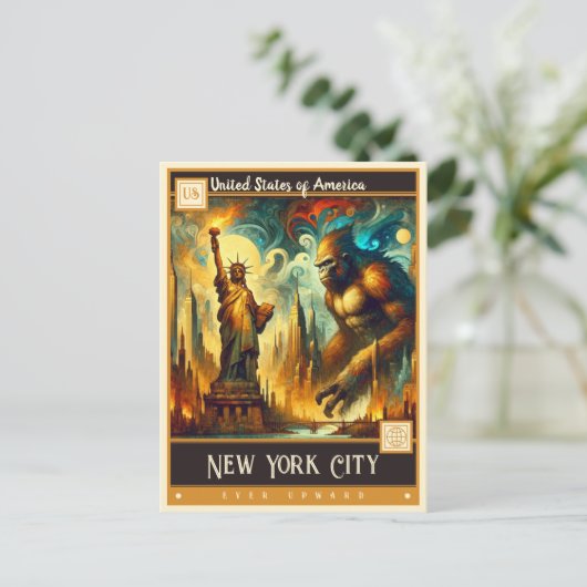 New York City, Verenigde Staten | schilderij Briefkaart (Staand voorkant)