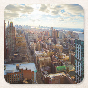 New York City Vierkante Kartonnen Onderzetter