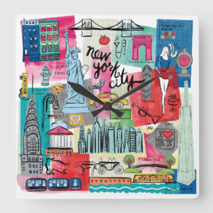 New York City Vierkante Klok