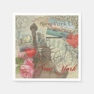 New York City Vintage Liberty Silhouette Symbool K Servet
