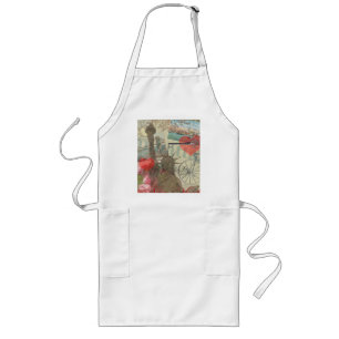 New York City Vintage Liberty Skyline Symboolkunst Lang Schort
