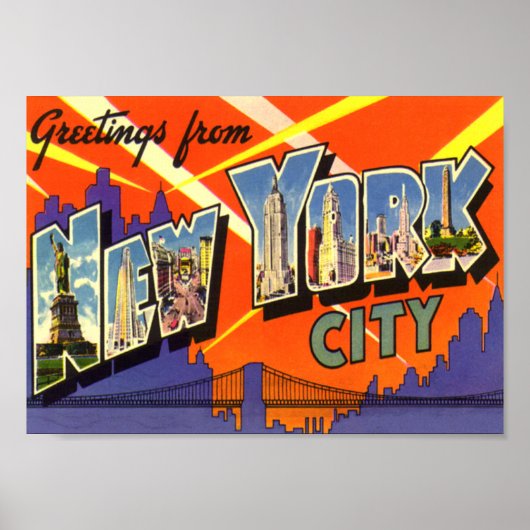 New York City Vintage Poster (Voorkant)