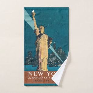 New York City Vintage Reizen Poster Tas Bad Handdoek