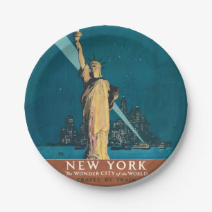 New York City Vintage Reizen Poster Tas Papieren Bordje