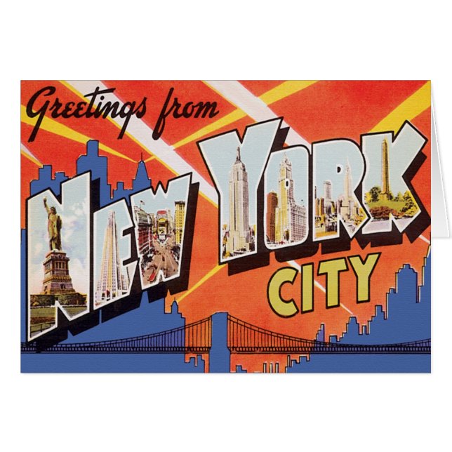 New York City Vintage Travel (Voorkant Horizontaal)