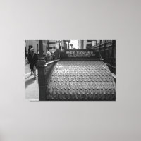 New York City Wall Street foto in zwart-wit