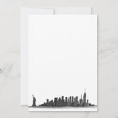 New York City Waterverf Bestemming Chique Bruiloft Kaart (Achterkant)