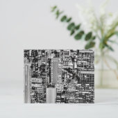 New York Cityscape in Black en White Briefkaart (Staand voorkant)