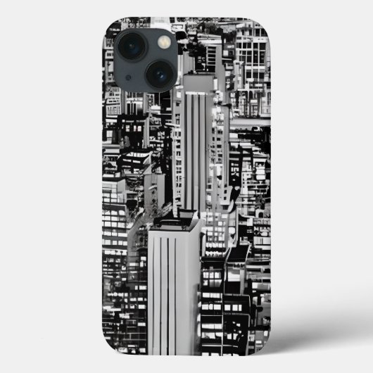 New York Cityscape in Black en White Case-Mate iPhone Case (Achterkant)