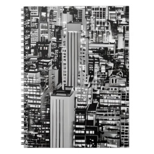 New York Cityscape in Black en White Notitieboek