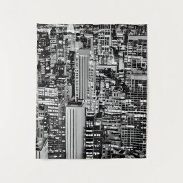 New York Cityscape in Black en White Wandkleed