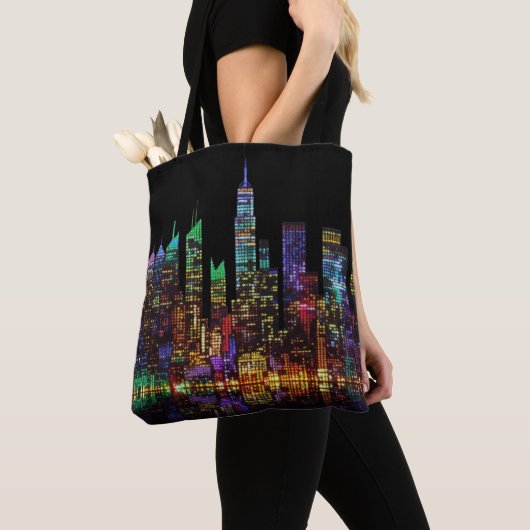New York Cityscape, LED-lichtstijl Draagtas (Dichtbij)