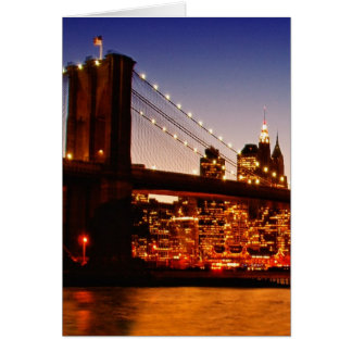New York cityscape met brug over de rivier