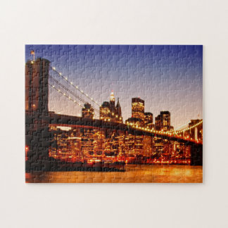 New York cityscape met brug over de rivier Legpuzzel