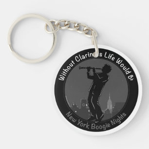 New York Clarinet Player Sleutelhanger