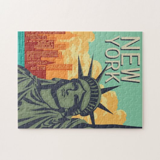 New York Classic  Vrijheidsbeeld Uitzicht Legpuzzel (Horizontaal)