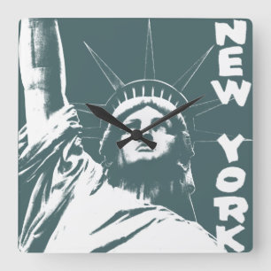 New York Clock Statue Vierkante Klok