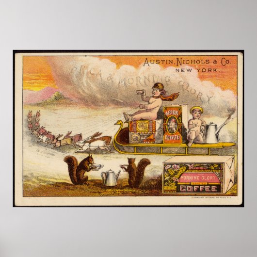  New York Coffee Advertisement Poster (Voorkant)