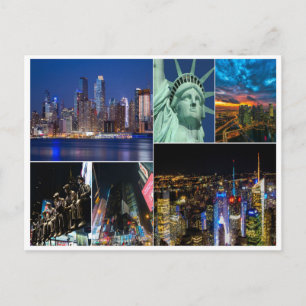 new york collage usa city reist america montage briefkaart
