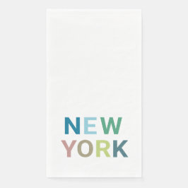 New York Colorful Text Servet