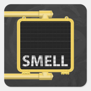 New York Crosswalk Sign Smell Vierkante Sticker